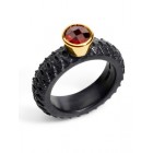 Round Garnet Ring (6mm) wide