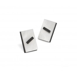 Short Rectangle Pearl Studs 
