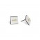 Square Pearl Earrings with gold
