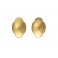 Gold Leaf Long Domed Earrings