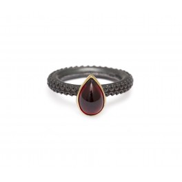 Drop Garnet Ring